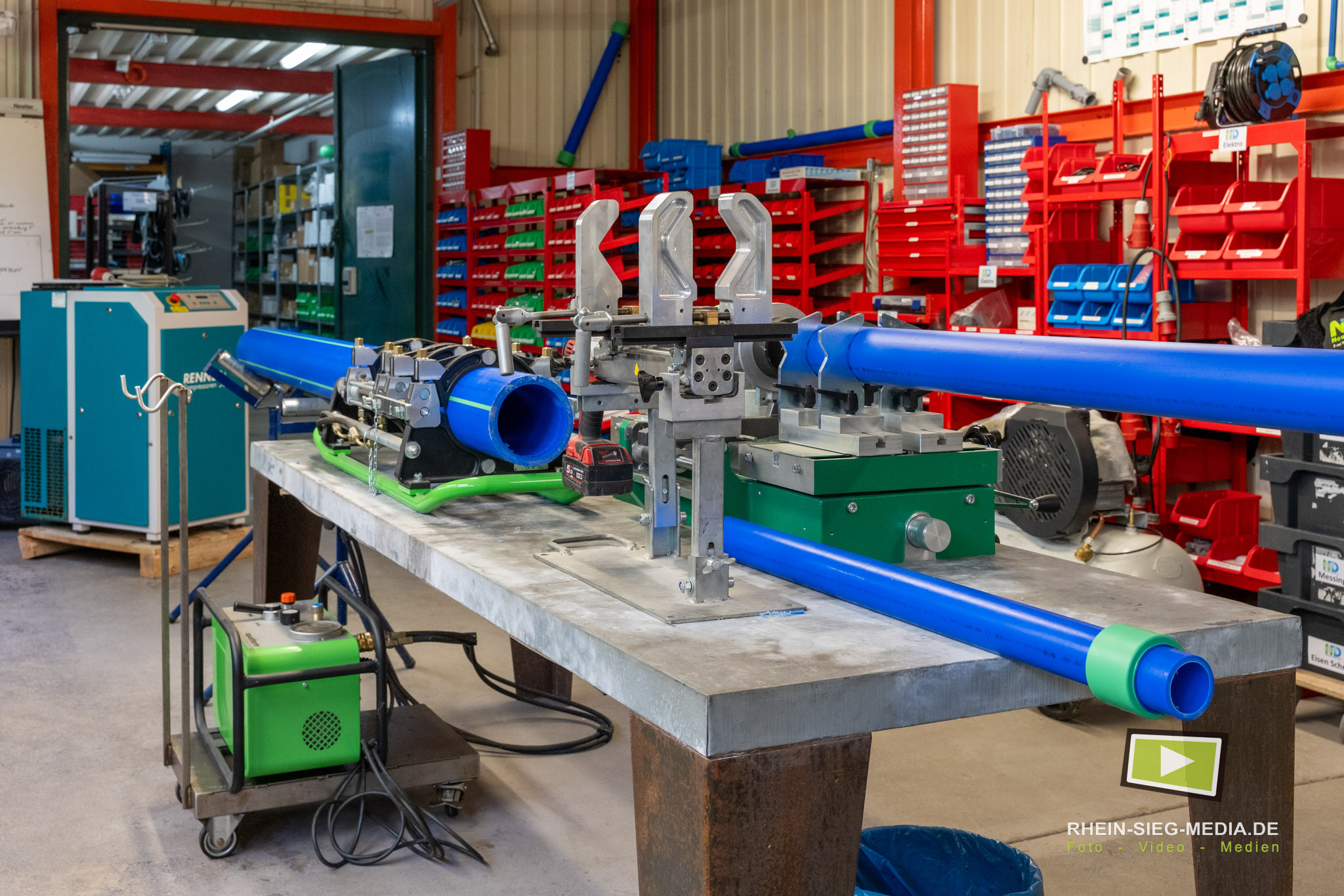 Industriefotografie Rohrleitungsbau Kunststofftechnik